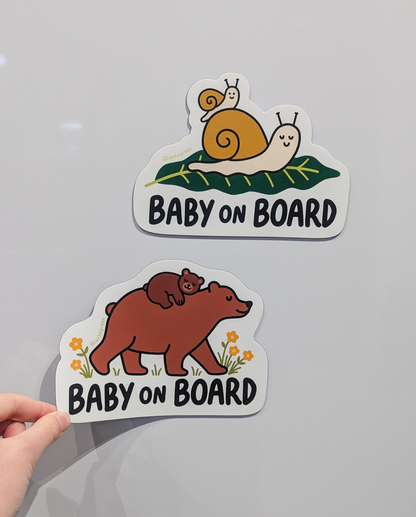 Baby on Board Bears - Car Magnet
