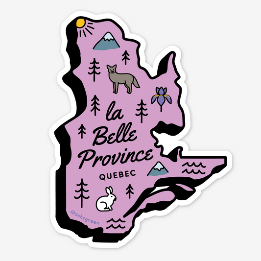 Quebec, la Belle Province - Vinyl Sticker