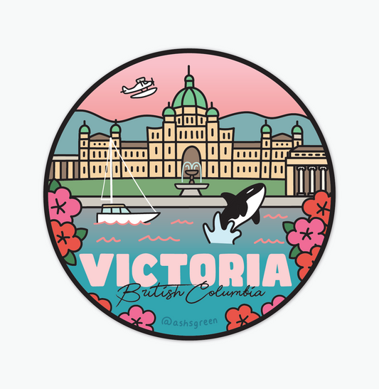 Victoria, BC - Vinyl Sticker