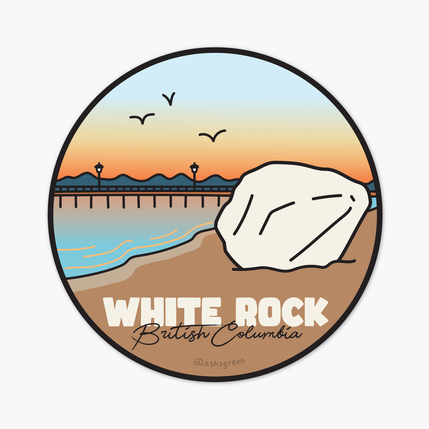White Rock, BC - Vinyl Sticker