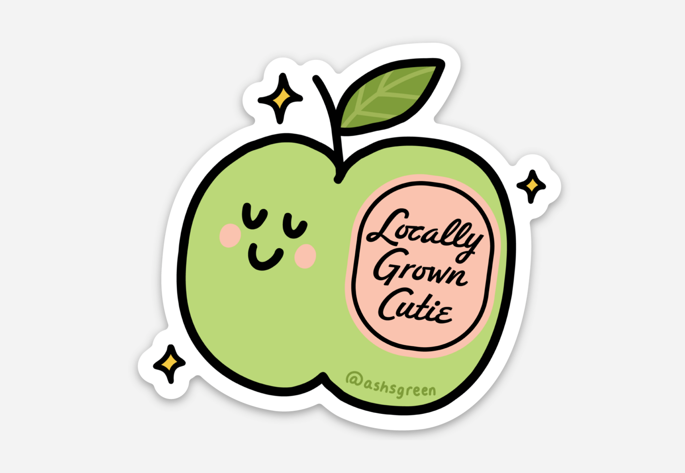 Locally Grown Cutie - Apple sticker