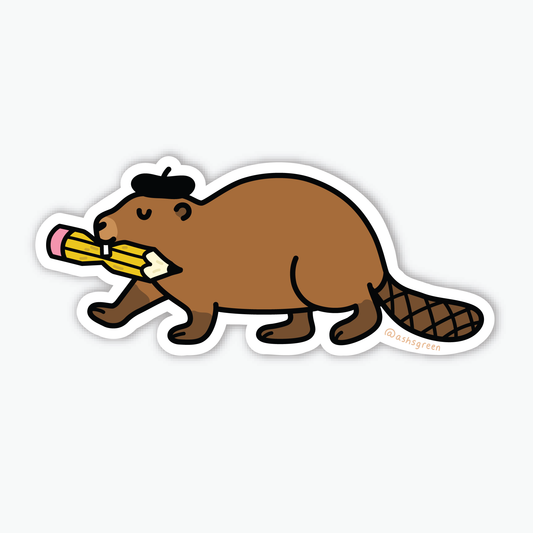 Artsy Beaver - Vinyl Sticker