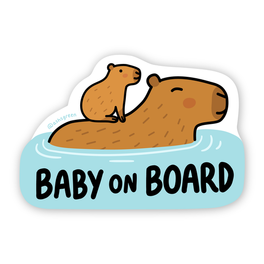 Baby on Board Capybaras - Car Magnet