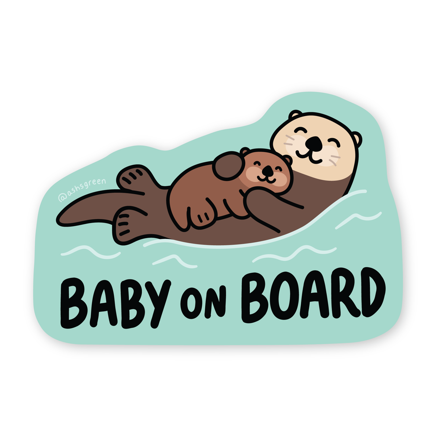 Baby on Board Otters - Car Magnet