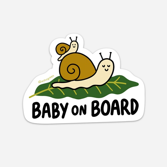 Baby on Board Snails - Car Magnet