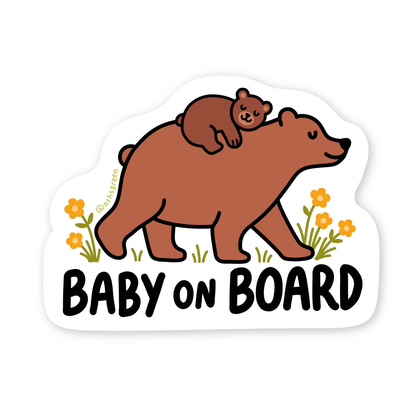 Baby on Board Bears - Car Magnet