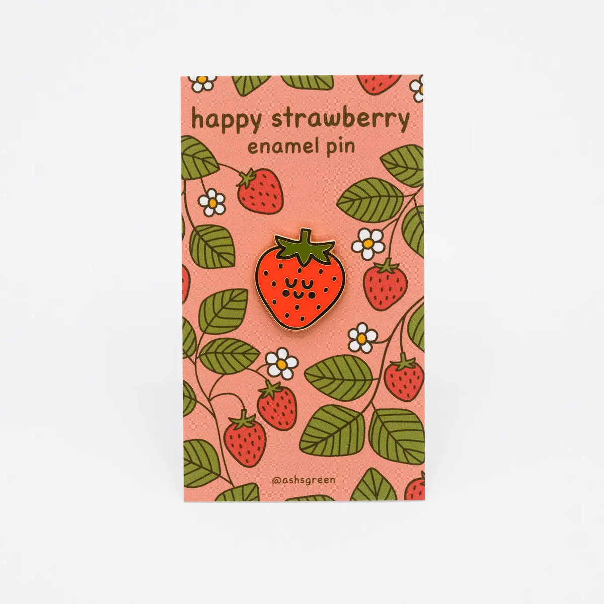 Happy Strawberry Enamel Pin 🍓