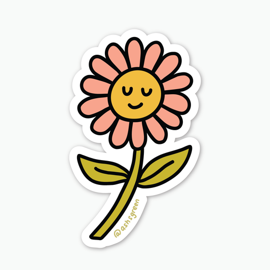 Happy Flower - Vinyl Sticker