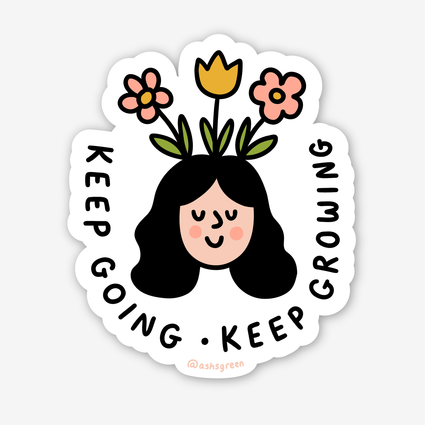 Keep Going, Keep Growing - Vinyl Sticker