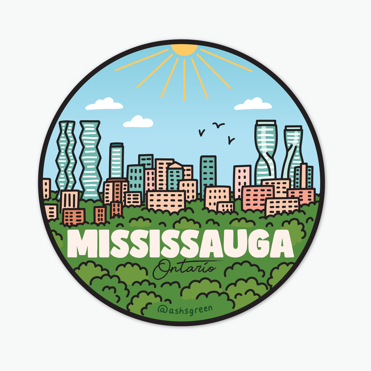 Mississauga, ON - Vinyl Sticker