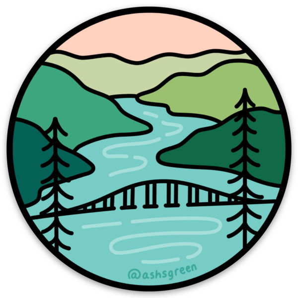 Okanagan Lake Bridge - Vinyl Sticker