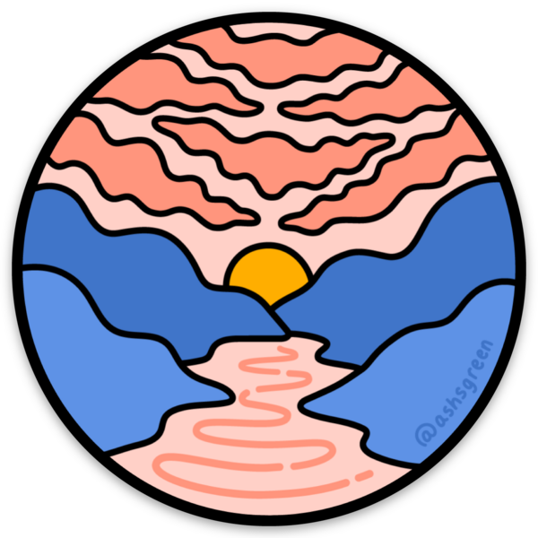 Okanagan Sunset - Vinyl Sticker