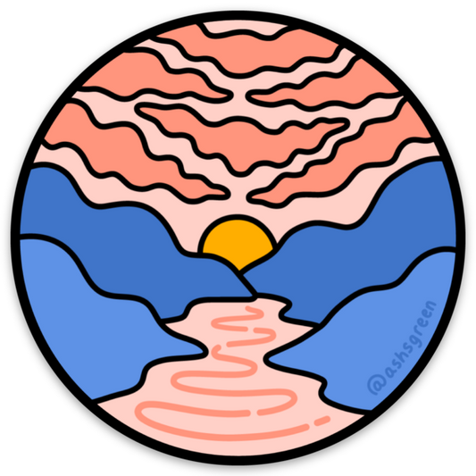 Okanagan Sunset - Vinyl Sticker