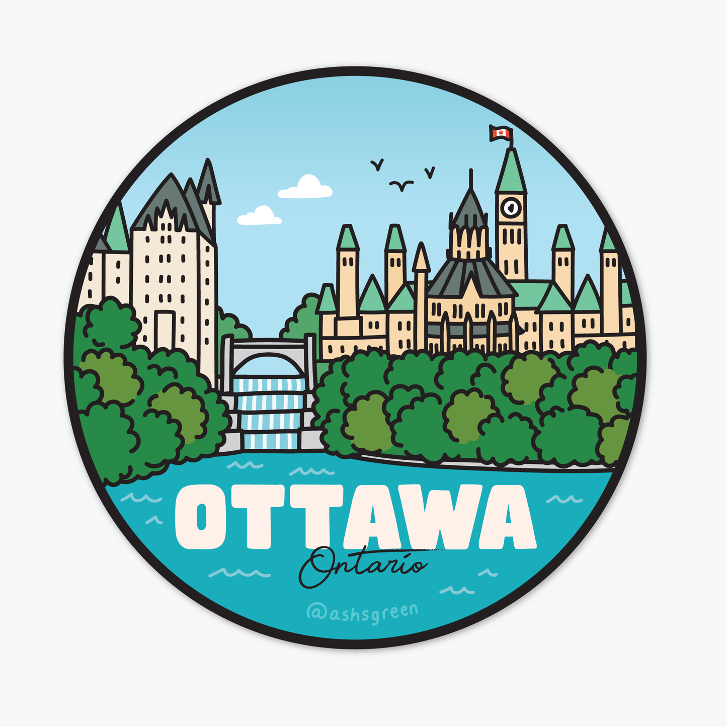 Ottawa, ON - Vinyl Sticker